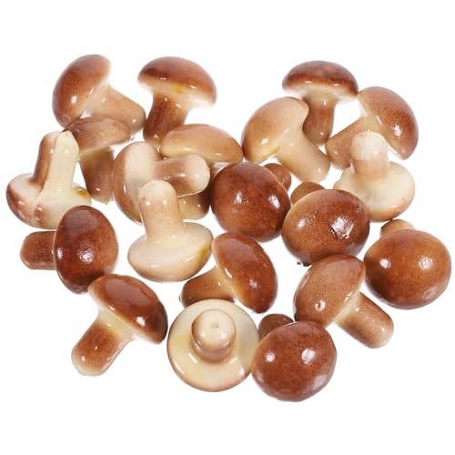 DECOMELODY 20 Pièces Faux Champignons Décoratifs Mini Modèle De Champignons en Plastique Réaliste 3.00 X 2.50 X 2.50 Cm Accessoires Photo pour Maison Vitrine Boutique Et Éducation
