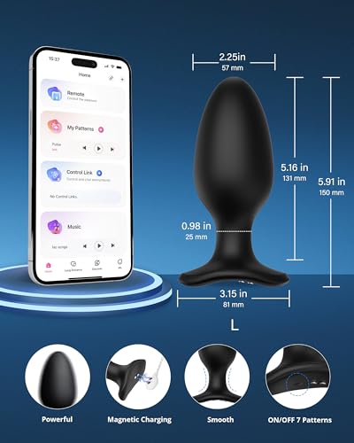 Image of LOVENSE Hush 2 Vibrating Butt Plug 2.25 inch, Silicone Anal Vibrator for Men with Remote Control, Waterproof and Rechargeable Big Plug Vibration Machine for Women, Adult Anal Plug Sex Toys for Couples
