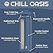 Chill Oasis Water Bottle | Compatible With Popular Flavor Cartridges | BPA Free, Leak Proof, Double-Walled Vacuum Insulated Stainless Steel, and Dishwasher Safe | Cold for 24 Hours (Navy, 22oz)