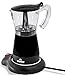 Caffettiera Moka Elettrica Classica da 6 Tazze Macchina da Caffe Interno in Alluminio Materiale Certificato Manico Ergonomico Spegnimento Automatico Macchina Caffe Colore Trasparente