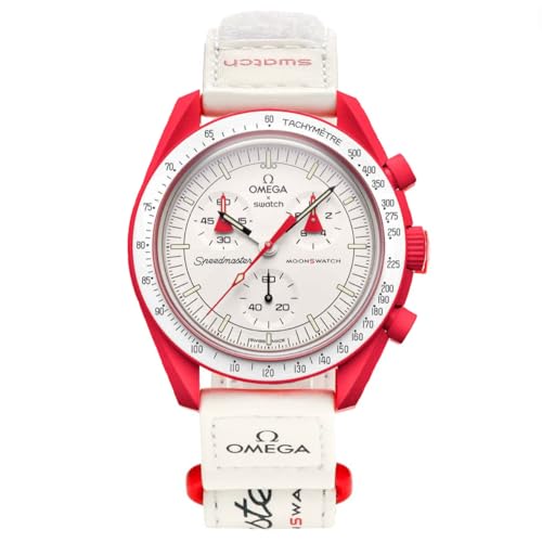 ムーンスウォッチ Swatch Omega MARS 時計 ホワイト/レッド Kolekcja Omega X Swatch BIOCERAMIC MOONSWATCH | Swatch® Polska