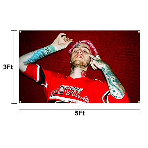 Glokim Lil Peep Tapestry 3×5 Ft Wall Hanging Tapestry Decorative Flag Banner Posters Fashion Wall Pop Art For Home Decor Living Room College Dorm Bedroom #TOP1