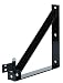 Weaver Livestock Triangle Fan Mounting Bracket, Barn Fan Mount with Adjustable Airflow Control, Black Metal Wall Mount Pivot Bracket, 15.25 x 13.5 in