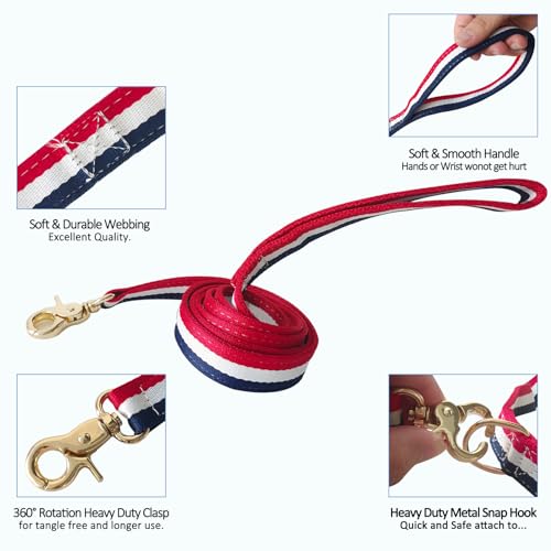 Premium Dog Leash with Luxury Style, Soft Durable Dog Leashes, Walking Training Leash for Small Medium Large Dogs Premium Dog Leash with Luxury Style, Soft Durable Dog Leashes, Walking Training Leash for Small Medium Large Dogs