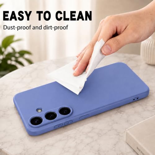 Image of Back Cover for Samsung Galaxy S25 5G | Full Camera Protection | Premium Liquid Silicon Case | Flexible Bumper Case for Samsung Galaxy S25 5G (Blue)