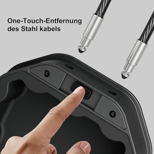 Diyife Tragbarer Tresor, Mini Tresor, IP68 Wasserdicht, 4 Stellig Zahlencode, Abnehmbare Kabel, Doppelverriegelung Schnittfest & Schlagfest, Silikonauskleidung, für Strand, Camping, Büro, Autos