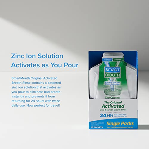 Smartmouth Premium Toothpaste & Original Activated Mouthwash Travel Single Packs, Mint #TOP4