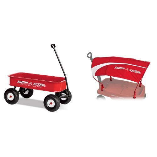 For Sale! Radio Flyer Big Red Classic ATW with Wagon Canopy Bundle