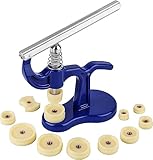 EINFACHE KRAFTANWENDUNG: Der uhren einpresswerkzeug der Zählerpresse wurde in strikter Übereinstimmung mit der Kombination aus ergonomischem Design und der Verwendung von Hebelprinzipien entworfen, wodurch er bequem zu halten ist, die Ermüdung der Hand reduziert und die Benutzerfreundlichkeit verbessert wird. Die Uhr Presse ist mit Edelstahl-Feder-Design ausgestattet, ist die Feder nicht leicht zu rosten, leichter zu Kraft ausüben, einfach zu bedienen.