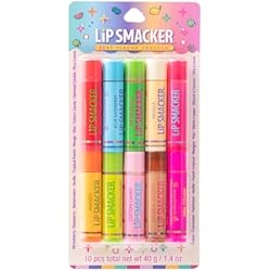 Lip Smacker Original & Best Party Pack - 10 Moisturizing Lip Balms, Classic Flavors, Hydrating & Protecting - Cruelty-Free- Oatmeal Cookie