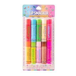 Lip Smacker Original & Best Party Pack – 10 Moisturizing Lip Balms, Classic Flavors, Hydrating & Protecting – Cruelty-Free- Oatmeal Cookie