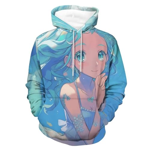 Hoodie Manches Longues Fille Sirène Bleue Idéal pour Vos Sorties Urbaines et Moments Cocooning