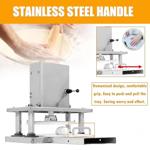 JJENXYYDS Stainless Steel Pizza Press, Electric Pizza Dough Press, Adjustable Thickness Pizza Dough Press,Pizza Pie Pastry Press,for Pizza, Pie, Tortilla, Pastry