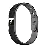 Anti Static Wristband, Black Sport Power Balance Silicone Bracelet, Anion Germanium Winter Electrostatic Removal Rubber Wrist Strap for Men Women Teens