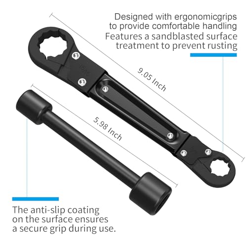 Image of Holdly Angle Stop Wrench, Plumbing Tool for 3 /8- and 1 /2-Inch Valves