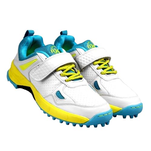 RXN Victor Cricket Rubber Studs Shoes for Mens (White-Lime Yellow, 9) (B0CPQ4HT4W) Amazon Price History, Amazon Price Tracker