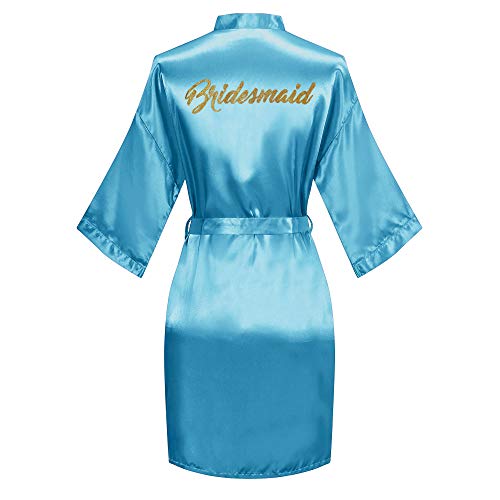 Image of Giova Women Bridal Robe for Bride and Bridesmaid Getting Ready Wedding Party Bathrobe
