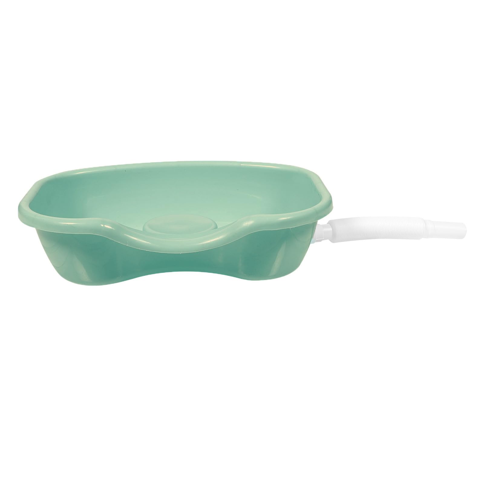 Lavatesta Portatile Ergonomico per Lavaggio Chioma da Letto, Bacinella Pistone Anti-perdita per Anziani, Donne Incinte e Pazienti, Vaschetta Shampoo Comodino Verde
