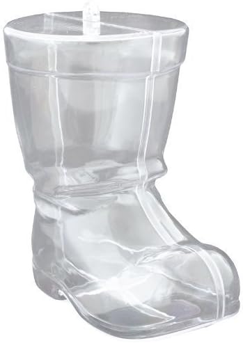 Amazon.com: Rellenable Papá Noel botas plástico transparente  decoración/Contenedor Navidad : Hogar y Cocina