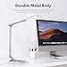 TaoTronics TT-DL16 Stylish Metal LED Desk Lamp, Office 5V/2A USB Port, 5 Color Modes, 6 Brightness Levels, Touch Control, Timer, Night Light, Philips Enabled Licensing Program（Silver）