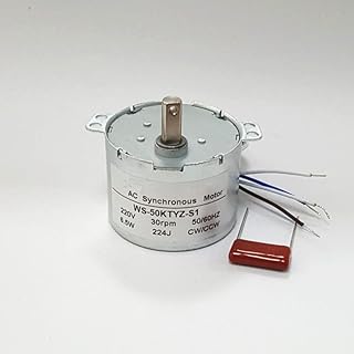 Davitu AC Motor - 2pcs 50KTYZ Clawpole Permanent Magnet Low Speed Synchronous Motor 220V Reversible Controllable Micro Motor AC Motor - (Speed: 20rpm)