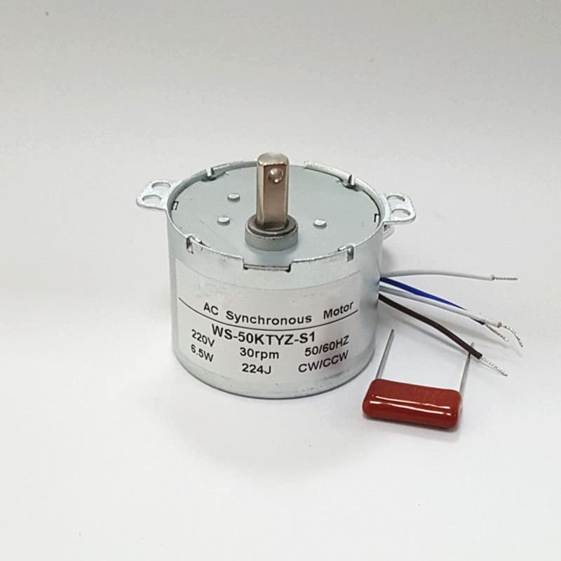 Davitu AC Motor - 2pcs 50KTYZ Clawpole Permanent Magnet Low Speed Synchronous Motor 220V Reversible Controllable Micro Motor AC Motor - (Speed: 5rpm)