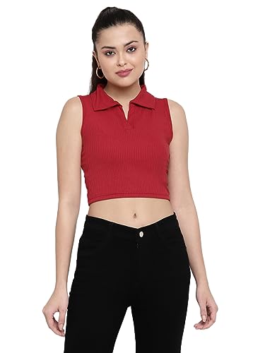 AVANOVA Women’s & Girl’s Solid Ribbed V-Neck Sleeveless Crop Tops For Rs. 217 @ 86 % AVANOVA Women’s & Girl’s Solid Ribbed V-Neck Sleeveless Crop Tops For Rs. 217 @ 86 %