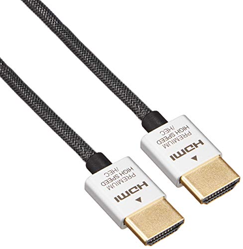 BUFFALO HDMIケーブル プレミアム認証 スリム 1.5m シルバー BSHDPS15SV