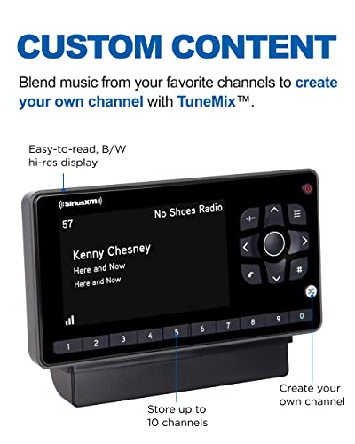 image for SiriusXM SXEZR1H1 Onyx EZR Satellite Radio with Home Kit - Hear Sirius