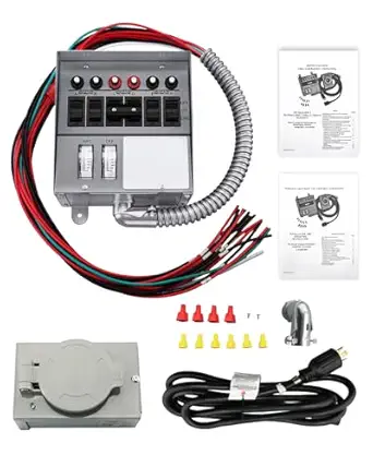 30 Amp 6-Circuit Pro/Tran Transfer Switch Kit for Generators (7500 Watts)