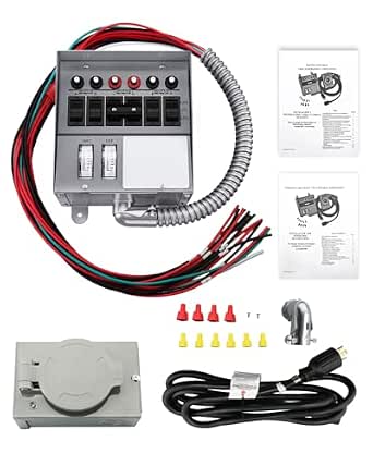 30 Amp 6-Circuit Generator Transfer Switch Kit, 7500 Watts