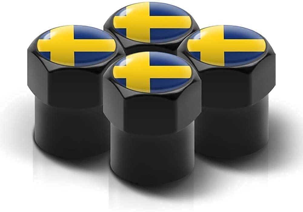 Lot De 4 Bouchons De Valve De Pneu De Voiture, Pour Volvo R Design C30