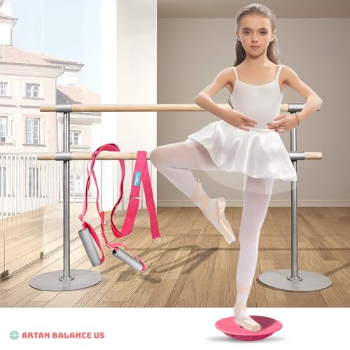 Cheer Flyer Stunt Trainer Balance Board & Leg Stretching Strap 2 Pc Set by Artan Balance - Used condition - Image 9