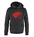 Produktbild Just Style It - Winter in Coming - Style3 - Game of Thrones - Herren Hoodie - Schwarz/Rot Gr. XXL