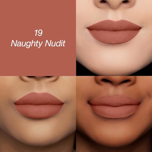 Image of Colors Queen Luscious Lips - Non Transfer Creamy Matte Lipstick | Highly Pigmented with Smooth Application | Long Lasting Lipstick Waterproof | Smudge Proof Lipstick for Women (19 - Naughty Nude - 3.5g)