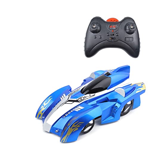 VONGLYHOO Blue RC Car Wall Racing Car Climb Deckenklettern über die Wand Fernbedienung Spielzeugauto Model Kinder Cover