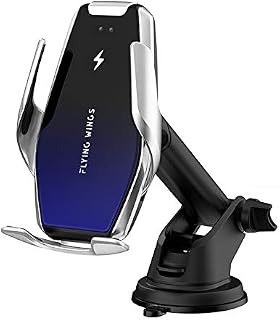 YIANERM Auto-Clamping Wireless Car Charger Mount, 2 in 1 Qi 15W/10W/7.5W Fast Wireless Inductive Air Vent/Dashboard Mount Phone Holder Compatible with iPhone 8/8 P/iPhoneX Samsung Galaxy S9+/S8+
