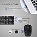 Wireless Keyboard and Mouse Set, 2.4G Wireless Keyboard Mouse with USB Receiver, Full Size QWERTY UK Layout with Numeric Keypad & Multimedia Shortcuts for Windows Computer Laptop PC, Black