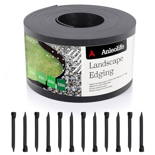 A ANLEOLIFE 40FT Flexible Plastic Landscape Edging...