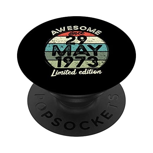 Camiseta de cumpleaños de 50 años, 29 de mayo de 1973, 50 cumpleaños PopSockets PopGrip Intercambiable