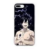 Slim Matte Clear Cover Liquid TPU Thin Gel Transparent Liquid Crystal Durable Compact Case for Apple iPhone 7 Plus/8 Plus Gray Fullbuster Anime Japan 03