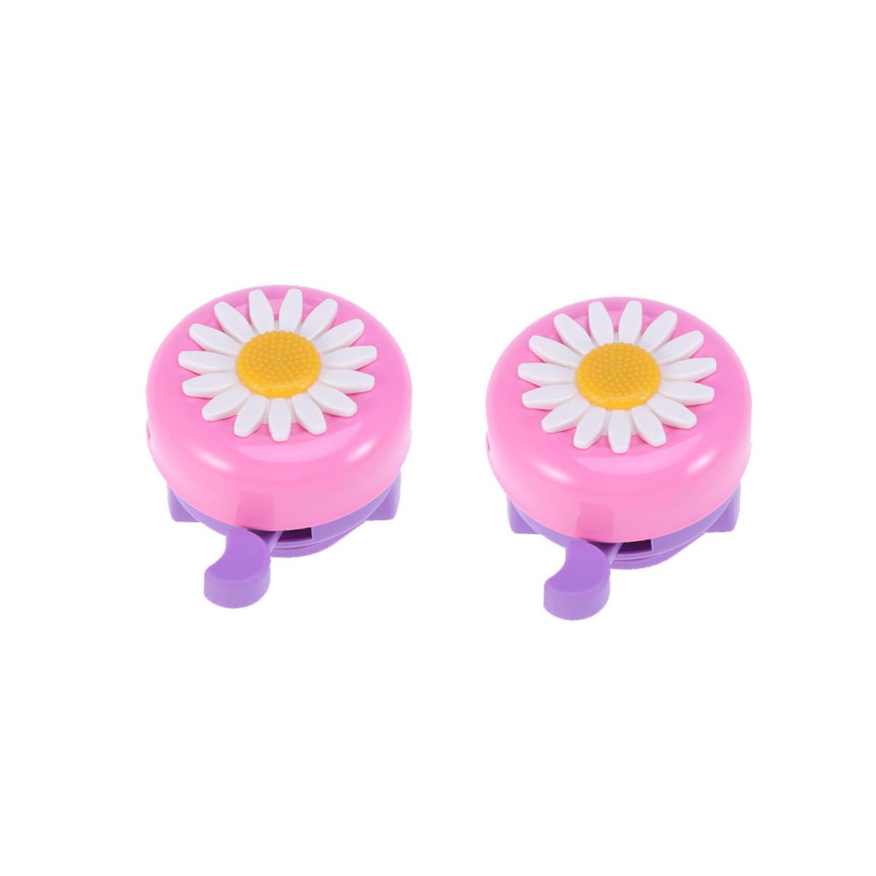 ifundom 2Pcs Flower Bike Bells for Adorable Chrysanthemum Design Pink Purple and Accessories Easy Installation for Boys Bikes