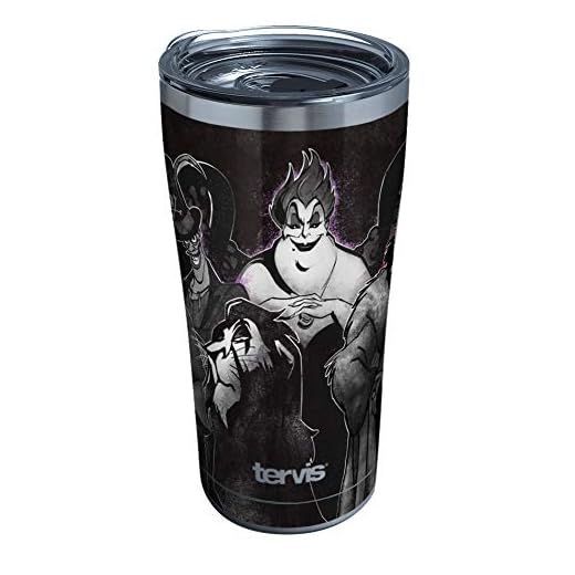 Tervis Stainless Steel Triple Walled Disney Villains Insulated Tumbler Cup Keeps Drinks Cold & Hot, 20oz, Group