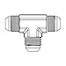 Tompkins, 2603-16-16-16 (16MJ-16MJ-16MJ TEE), 1 5/16-12 Male JIC x 1 5/16-12 Male JIC x 1 5/16-12 Male JIC, Carbon Steel, Hydraulic fitting