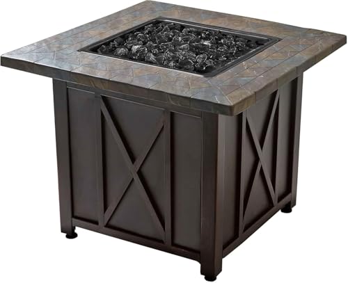 Endless Summer 30,000 BTU Propane Fire Pit Table with Black Fire Glass