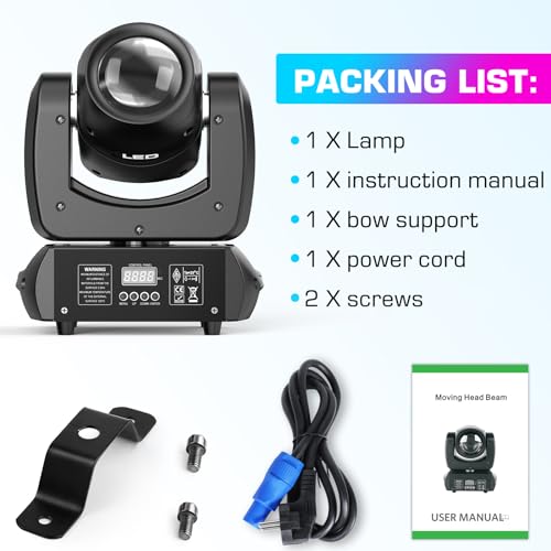 120W LED Moving head, Cabeça móvel luz giratória de DJ com 18 prismas 7 gobos e iluminação de palco