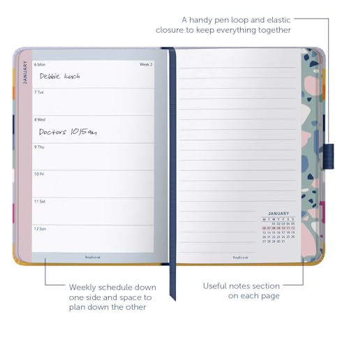 Busy B Mid Year A6 To Do Diary August 2024 - August 2025 - Stripe Week to View A6 Diary with Notes, Pen Holder and Tear-Out Lists - Image 4