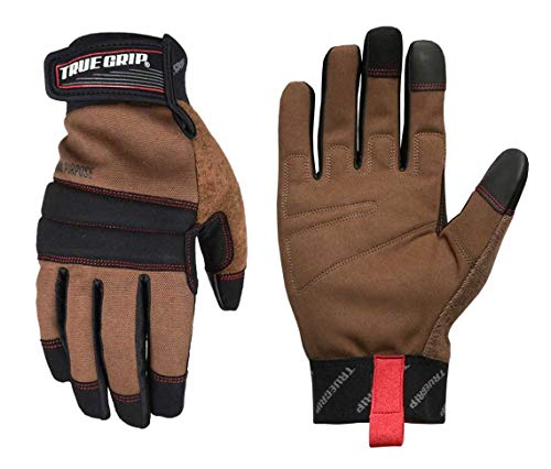 True Grip Men's Duck Canvas General Purpose Work Gloves, Natural, X-Large US