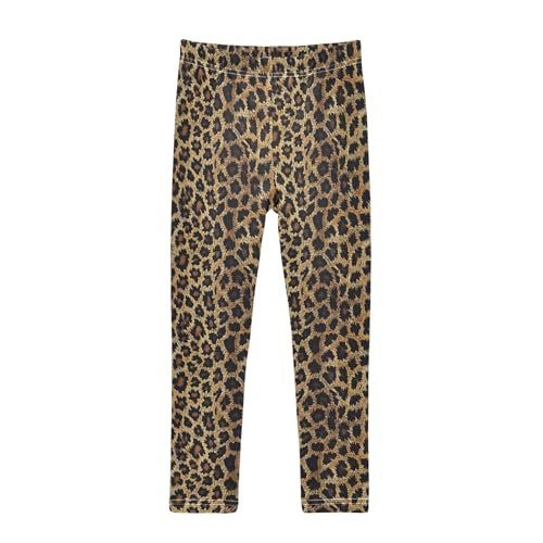 Leopard Girls Leggings Kids Yoga Pants Athletic Tights Pants 4-10 Years