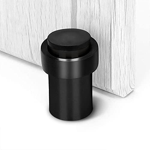 Buy Door Stopper Stainless Steel Cylindrical Floor Door Stop Black